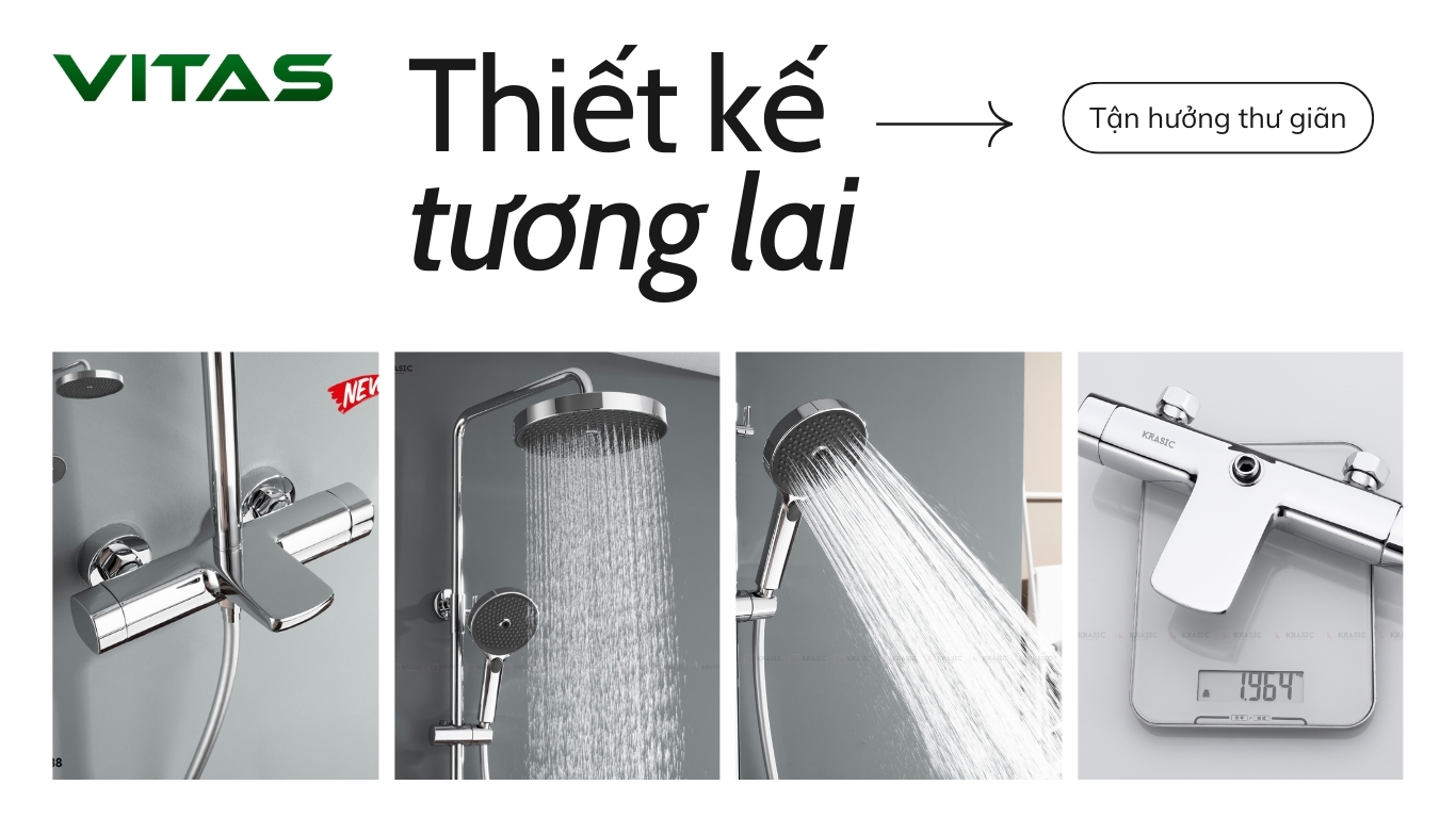 Chi tiết sen cây tắm Krasic K06788