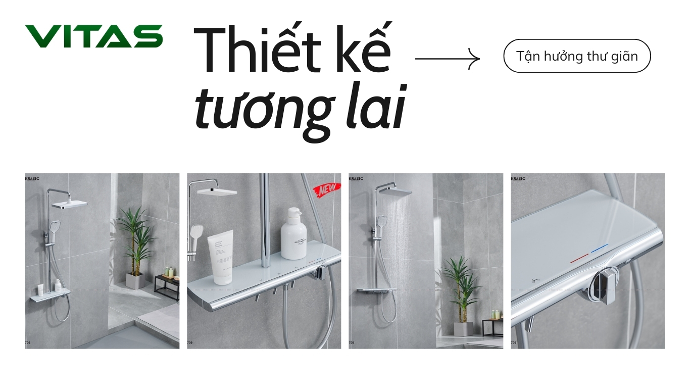 Sen tắm cây Krasic K06799 mặt kính